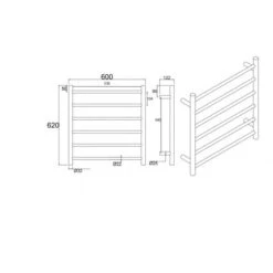 Brushed Yellow Gold Electric Heated Towel Rack 6 Bars 13 Brushed Yellow Gold Electric Heated Towel Rack 6 Bars -Home Furnishings Store 06.r.htr size 1