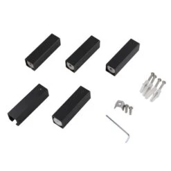 Square Matte Black Electric Heated Towel Rack 4 Bars -Home Furnishings Store 1 5nngieuwtqzpksdf