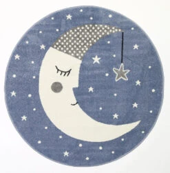 Galaxy Kids Blue Goodnight Moon Rug