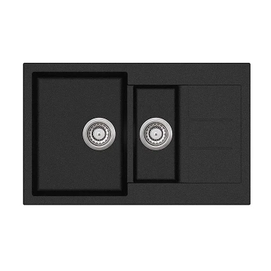 ALEKSANDER Double Bowls 800X500X200MM GRANITE Kitchen Sink 3 ALEKSANDER Double Bowls 800X500X200MM GRANITE Kitchen Sink