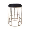 Aiden Gold Steel Kitchen Stool - Black Linen -Home Furnishings Store 32202 1