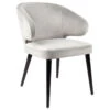 Harlow Black Dining Chair - Grey Velvet 2 Harlow Black Dining Chair - Grey Velvet -Home Furnishings Store 32206 1