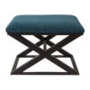Spencer Black Timber Stool - Teal Chenille -Home Furnishings Store 32320 1