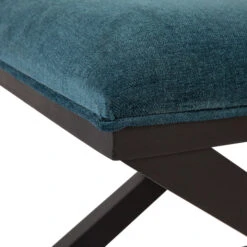 Spencer Black Timber Stool - Teal Chenille -Home Furnishings Store 32320 4