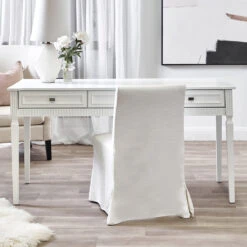 Brighton Slip Cover Dining Chair - White Linen -Home Furnishings Store 32369 4