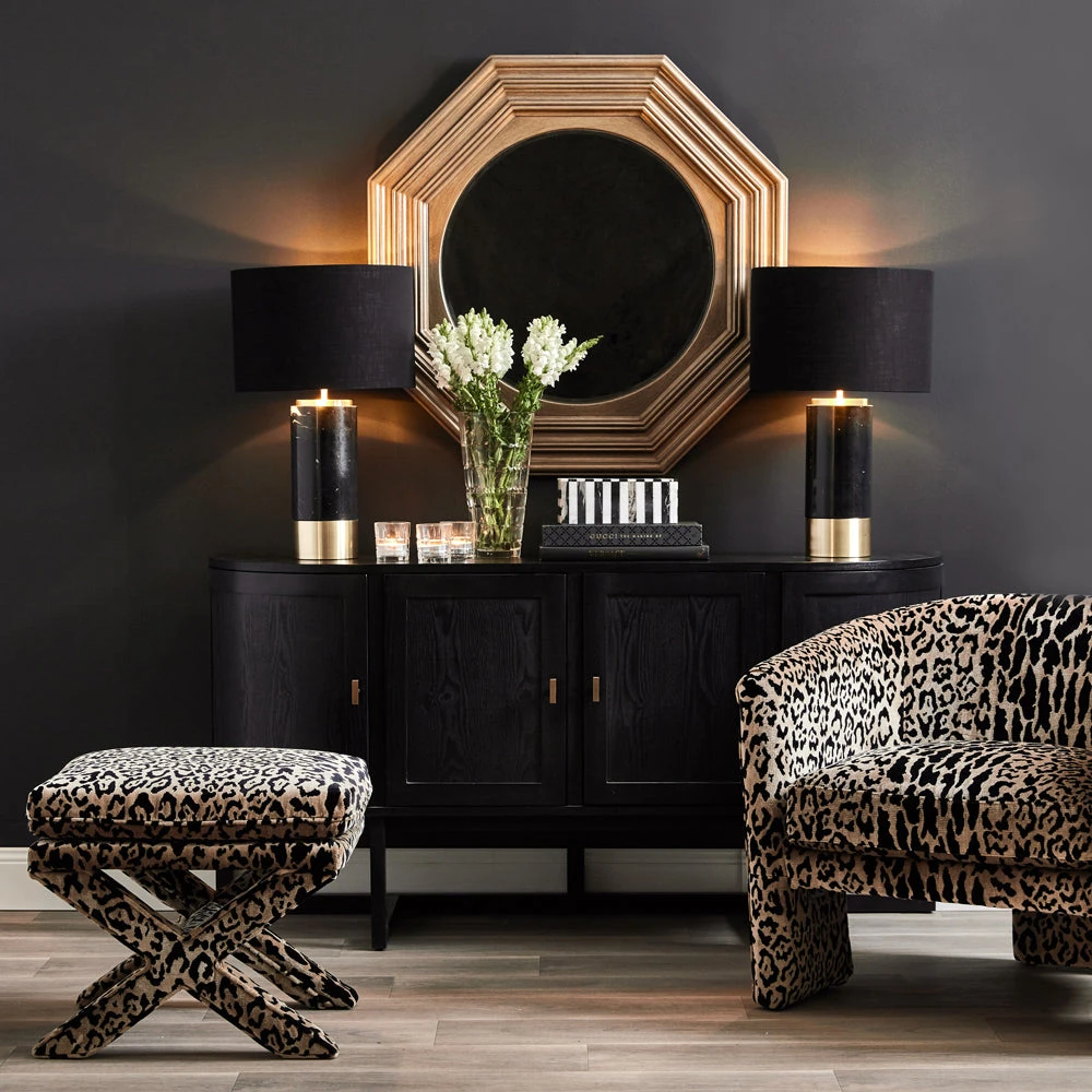 Candace Stool - Leopard Chenille 7 Candace Stool - Leopard Chenille - Image 5