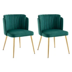Kiama Dining Chair Set Of 2 - Juniper Green Velvet