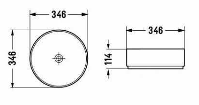 POSEIDON Silky Rose Gold Ceramic Basin (Round:346x346x114) 4 POSEIDON Silky Rose Gold Ceramic Basin (Round:346x346x114) - Image 2