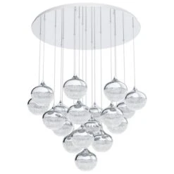 EGLO Pendant Light MIOGLIA 28 Steel Chrome