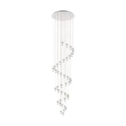EGLO Chandelier Light PIANOPOLI1 45 Steel Chrome