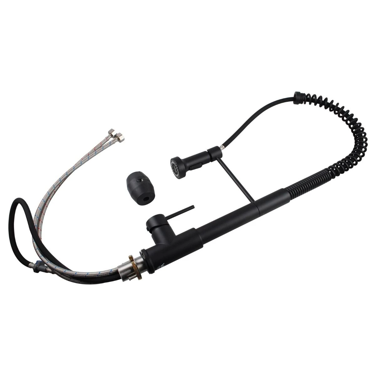Tall Spring Black Pull Out Kitchen Sink Mixer Tap 5 Tall Spring Black Pull Out Kitchen Sink Mixer Tap - Image 3