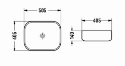 POSEIDON Matte White Ceramic Basin (Rectangle: 505x405x140) -Home Furnishings Store 4939 LINE 5a3bd3d1 f0bb 444a 8e2a 2c581e1d7b25