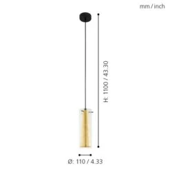 EGLO PINTO GOLD Pendant Light 51 Glass Gold 10 EGLO PINTO GOLD Pendant Light 51 Glass Gold -Home Furnishings Store 97651 110 0001