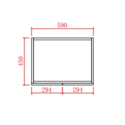 Poseidon ACACIA SHAKER PVC Floor Vanity 600 -Home Furnishings Store AC64L TOPVIEW