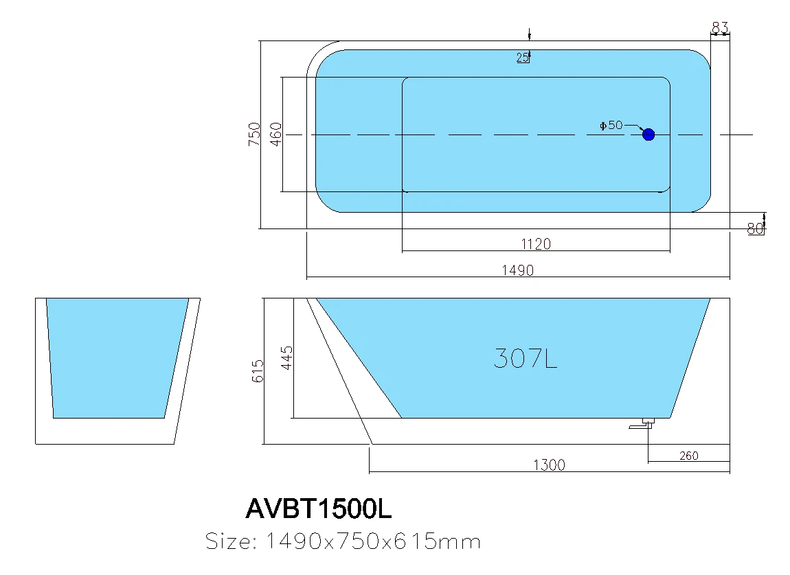 Poseidon Avis Corner Back To Wall Bathtub 12 Poseidon Avis Corner Back To Wall Bathtub - Image 10