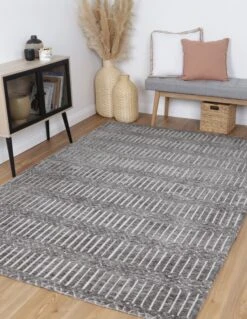 Ambarsar Attari Grey Cotton Blend Rug -Home Furnishings Store AMRI16002GREY 5