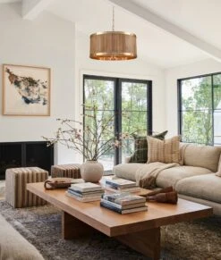 BARRIQUE: Retro Interior Large Drum Wood Pendant Lights -Home Furnishings Store BARRIQUE1 APPLICATION min