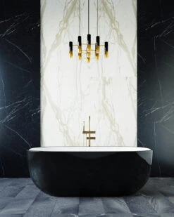 SAPPHIRE BLACK Freestanding Bathtub Non-overflow 1650mm -Home Furnishings Store BB11672B