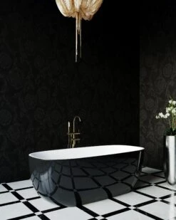 SAPPHIRE BLACK Freestanding Bathtub Non-overflow 1650mm -Home Furnishings Store BB11672B photo6