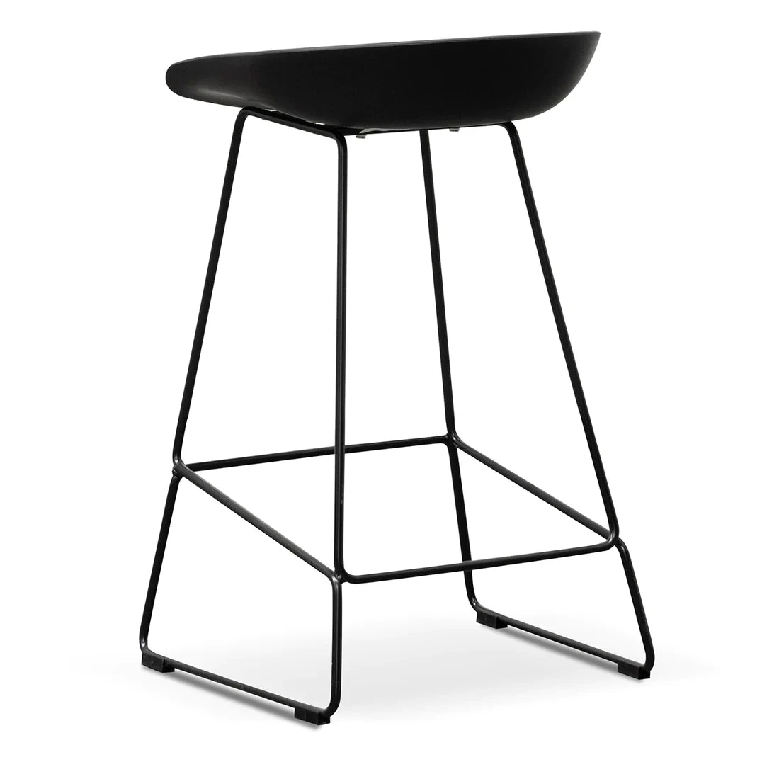 Calibre CBS2006-SD 65cm Bar Stool - Black Seat With Black Frame 4 Calibre CBS2006-SD 65cm Bar Stool - Black Seat With Black Frame - Image 2