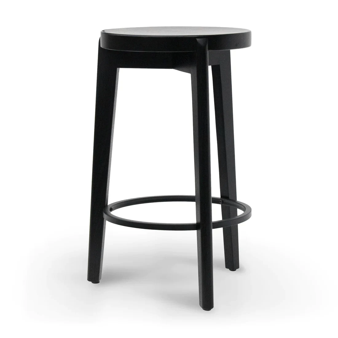 Calibre CBS8163-SU 65cm Solid Wood Bar Stool - Full Black 4 Calibre CBS8163-SU 65cm Solid Wood Bar Stool - Full Black - Image 2