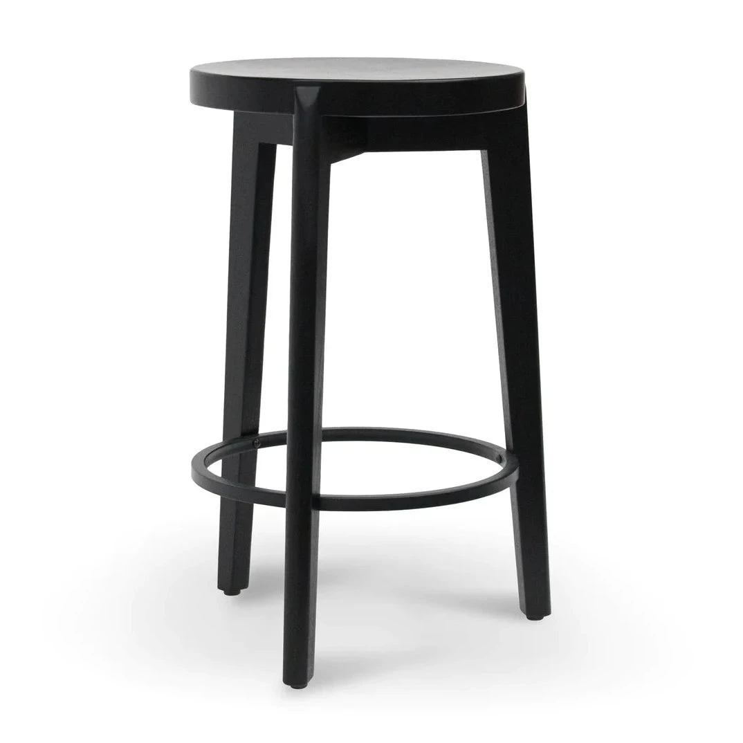 Calibre CBS8163-SU 65cm Solid Wood Bar Stool - Full Black 3 Calibre CBS8163-SU 65cm Solid Wood Bar Stool - Full Black