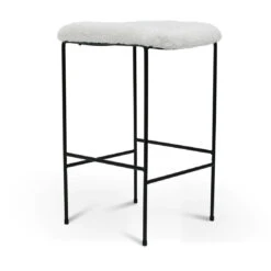 Calibre CBS8164-SU 65cm Bar Stool - White Synthetic Wool -Home Furnishings Store BS8164 SU65cmBarStool WhiteSyntheticWool 3 1100x 2be8d384 4960 454e b8c6 38205baef6e6