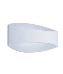 CANNES: LED Interior Matte White Curved Up/Down Wall Light -Home Furnishings Store CANNES03