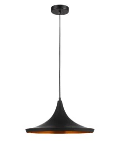 CAVIAR: Black Mexican Hat Shape Pendant Light
