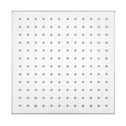 AQU Square Chrome Rainfall Brass Shower Head 250mm