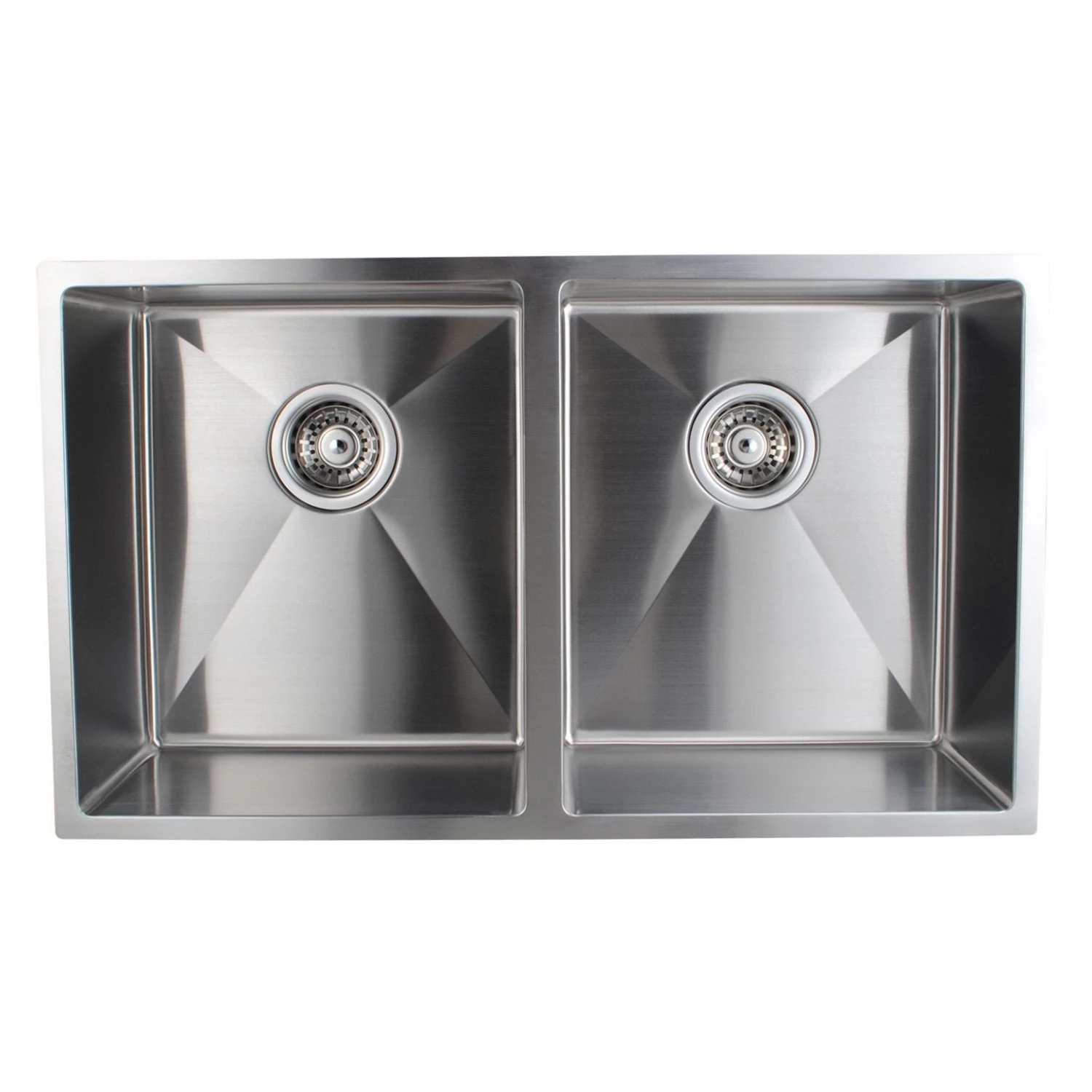 Double Bowl Handmade 304 Stainless Steel Sink 770x450mm 4 Double Bowl Handmade 304 Stainless Steel Sink 770x450mm - Image 2