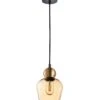 CHAMPAN: Interior Bronze Amber / Black Smoke Glass Ellipse Pendant Lights -Home Furnishings Store CHAMPAN1 20210831