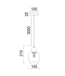 CHAMPAN: Interior Bronze Amber / Black Smoke Glass Ellipse Pendant Lights -Home Furnishings Store CHAMPAN1 LINE 20210831