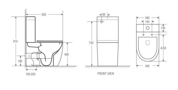Cera Rimless Toilet Suite 5 Cera Rimless Toilet Suite - Image 3