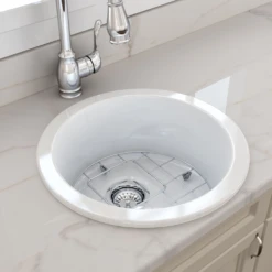 CUISINE Round Fireclay Insert Kitchen Sink 470mm -Home Furnishings Store CUR47FS03 93de47b9 c59f 4580 bbd9 06589d65b15c