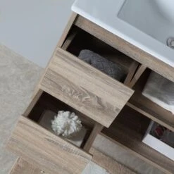 GRACE Freestanding Vanity Natural Oak -Home Furnishings Store CWRhEy7o