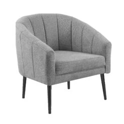 Dali Arm Chair In Grey Fabric
