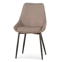 Calibre CDC2001-SE - Dining Chair In Brown Grey (Set Of 2) -Home Furnishings Store DC2001 SE Alfie Plywood Dining Chair Brown Grey Fabric 02 1100x 29d42c64 63e0 4c3a af87 b602378b0b8d