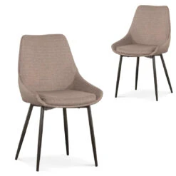 Calibre CDC2001-SE - Dining Chair In Brown Grey (Set Of 2) -Home Furnishings Store DC2001 SE Plywood Dining Chair Brown Grey Fabric 1100x f62f6c2a 57da 44e1 8780 da7675012937