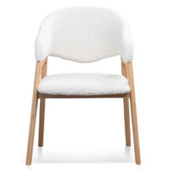 Calibre CDC8036-DW Dining Chair - White Synthetic Wool (Set Of 2)