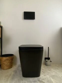 Enox99 Rimless Wall Faced Floor Toilet Pan Matt Black 18 Enox99 Rimless Wall Faced Floor Toilet Pan Matt Black -Home Furnishings Store ENWFP MB 5 scaled 600x800 1