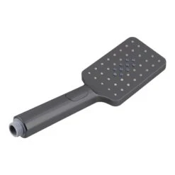 AQU Square Gunmetal Grey 3 Functions ABS Rainfall Hand Held Shower Head