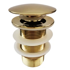 Poseidon Pop Up Waste With Non-Overflow Yellow Gold