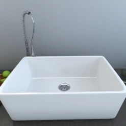 GALDOR Fireclay Insert Kitchen Sink 600mm X 410mm -Home Furnishings Store HG604003