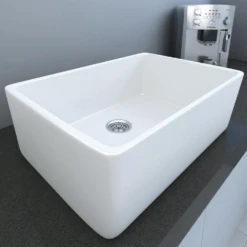 GALDOR Fireclay Insert Kitchen Sink 600mm X 410mm -Home Furnishings Store HG604004