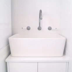 GALDOR Fireclay Insert Kitchen Sink 600mm X 410mm -Home Furnishings Store HG604007