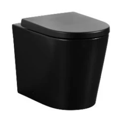 Poseidon Avery Box Rim Wall Faced Floor Black Toilet Pan