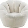 Chloe Swivel Armchair White -Home Furnishings Store KYLIE AC01