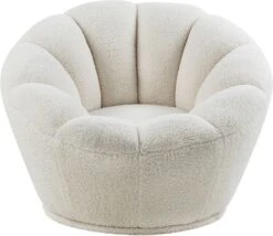 Chloe Swivel Armchair White