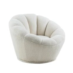 Chloe Swivel Armchair White -Home Furnishings Store KYLIE AC05